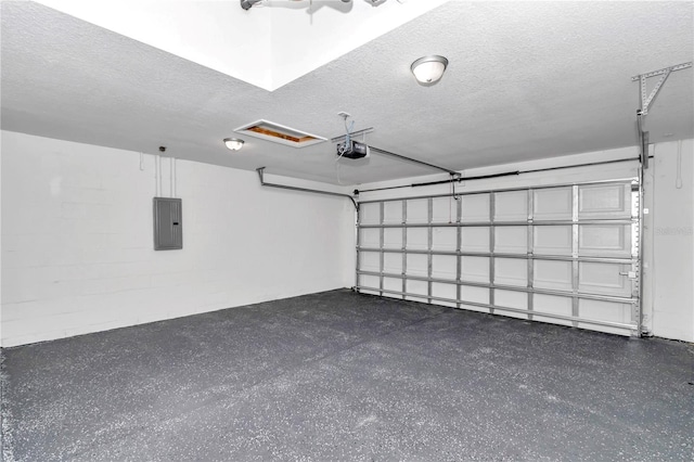 19925 SW Lark Dr, Dunnellon, FL 34431 - garage featuring electric panel and a garage door opener