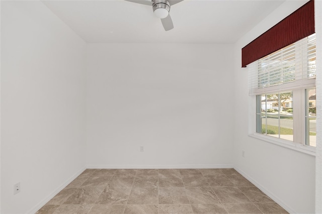 empty room featuring ceiling fan