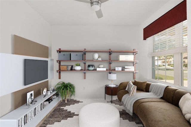 9350 SW 91st Court Rd, Ocala, FL 34481 - living area featuring a ceiling fan