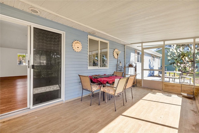 view of sunroom