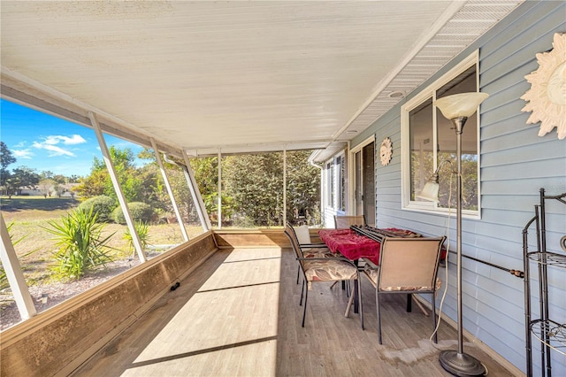 view of sunroom / solarium