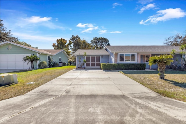 ranch-style house with a front yard