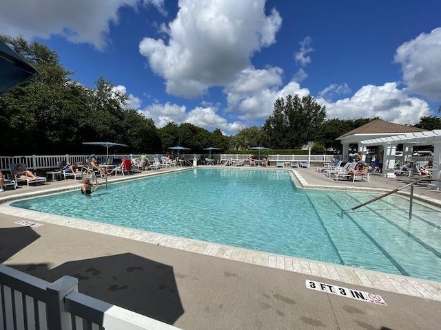 view of pool with a patio area