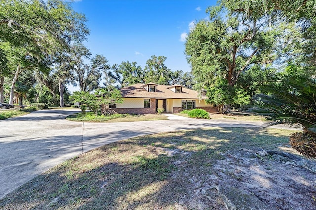 view of single story home