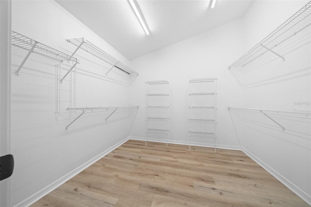 walk in closet featuring hardwood / wood-style floors