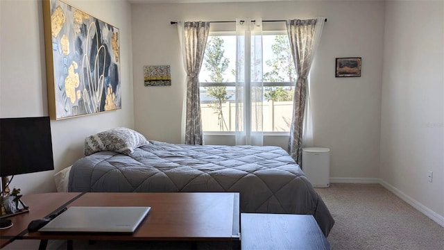 view of carpeted bedroom