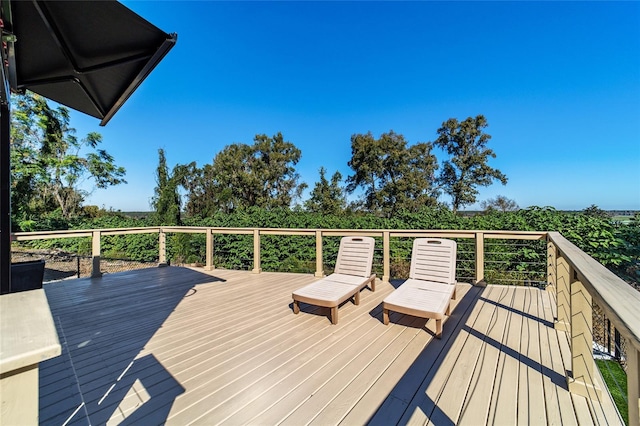 view of wooden terrace