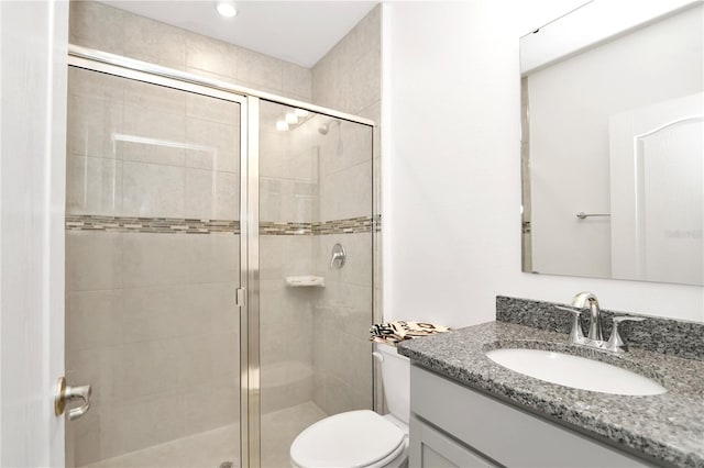 4313 SW 106th Pl, Ocala, FL 34476 - full bath featuring vanity, a shower stall, and toilet