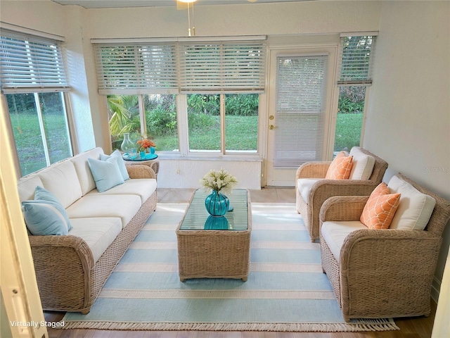 view of sunroom / solarium