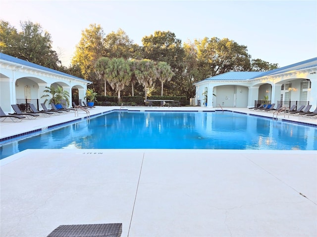 view of pool with a patio