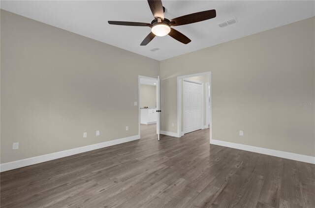 12205 SW 71st Lane Rd, Ocala, FL 34481 - unfurnished room with ceiling fan and wood finished floors