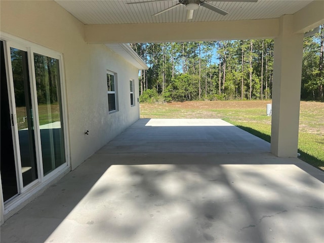 12205 SW 71st Lane Rd, Ocala, FL 34481 - view of patio / terrace with ceiling fan