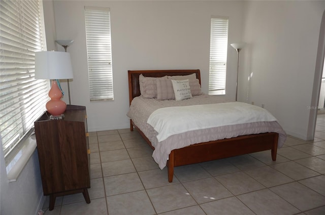 view of tiled bedroom