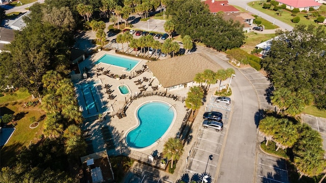 6688 SW 113th Pl, Ocala, FL 34476 - aerial view of property and surrounding area with a pool