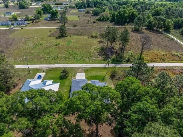 aerial view with a rural view