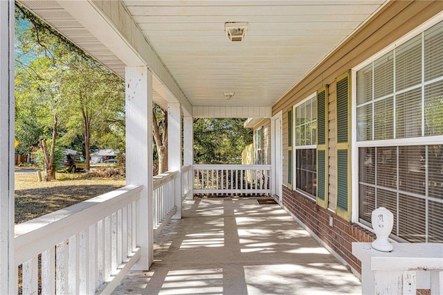 view of patio with a porch