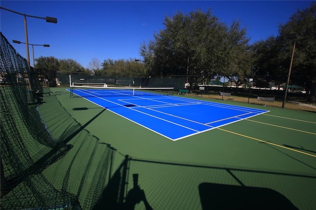 view of tennis court