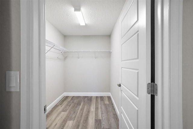 spacious closet with light wood-style floors