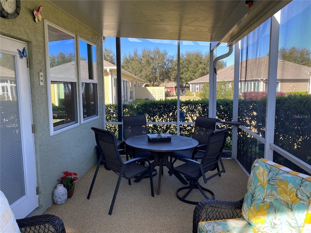 view of sunroom / solarium