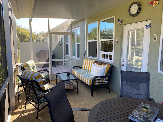 view of sunroom / solarium