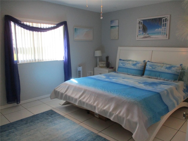 view of tiled bedroom