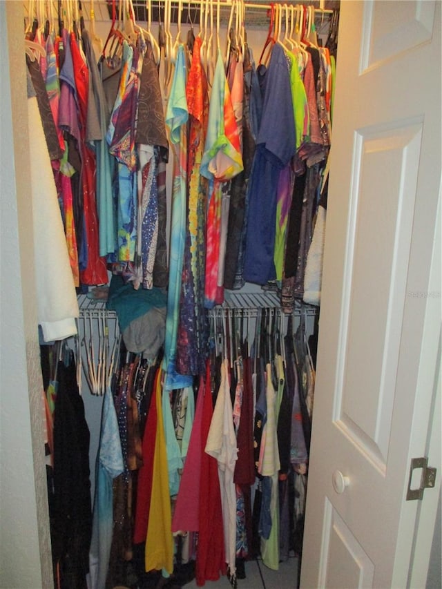 view of walk in closet