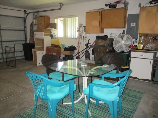 garage featuring electric panel