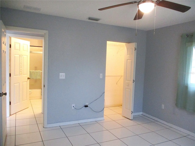 unfurnished bedroom featuring light tile patterned floors