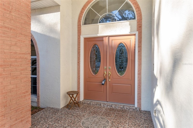 view of doorway to property