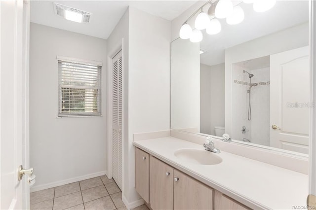 2843 W Elm Blossom St, Beverly Hills, FL 34465 - bathroom with vanity, tile patterned floors, a closet, and bathing tub / shower combination