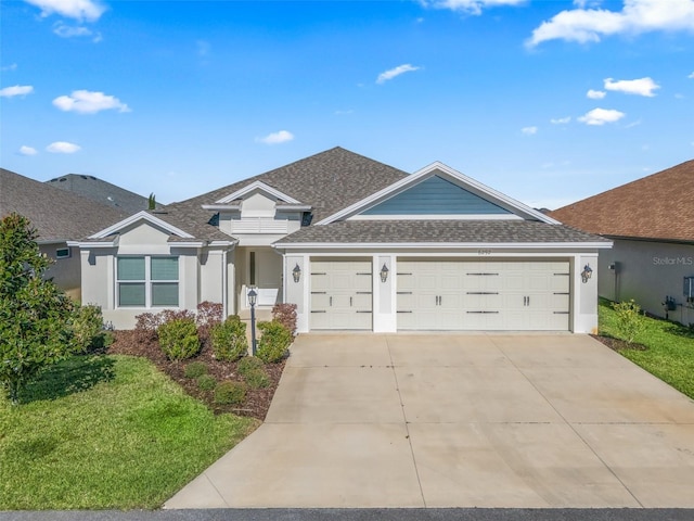 view of front facade with a garage