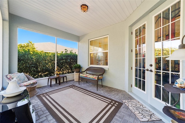 view of sunroom