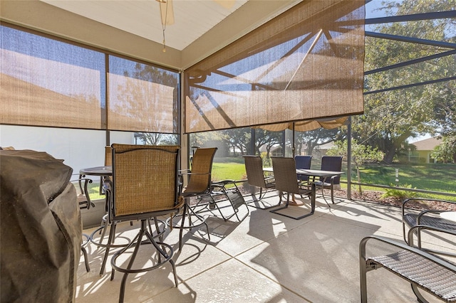 view of sunroom