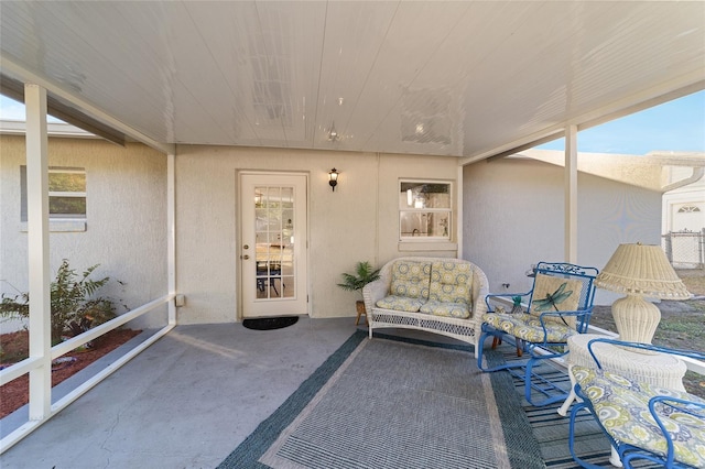 view of sunroom