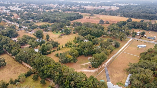 aerial view featuring a rural view