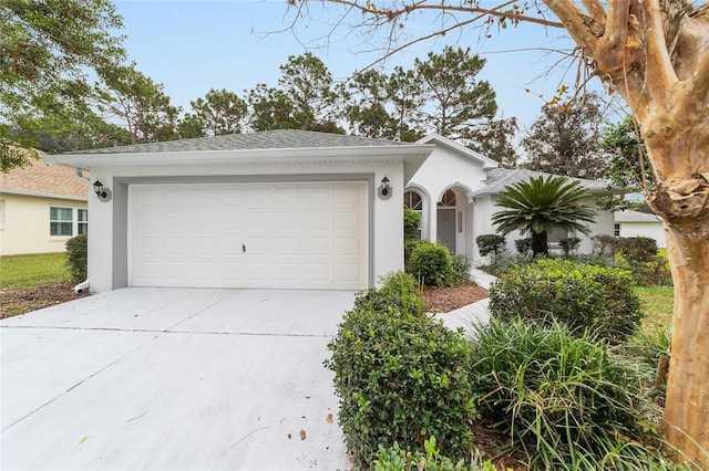 ranch-style home featuring a garage