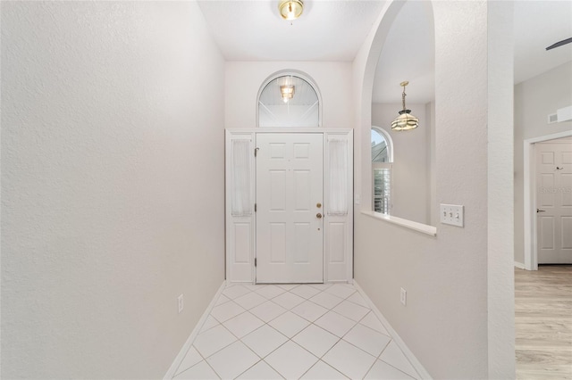 view of tiled entrance foyer