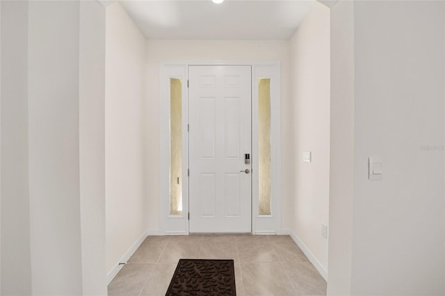 view of tiled entrance foyer