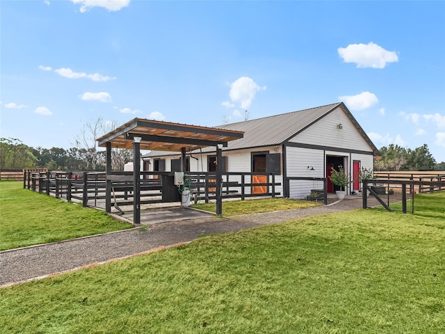 view of horse barn