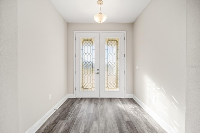 foyer featuring dark hardwood / wood-style flooring