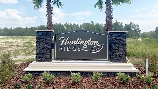 view of community sign