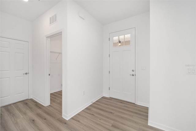 foyer featuring light hardwood / wood-style flooring