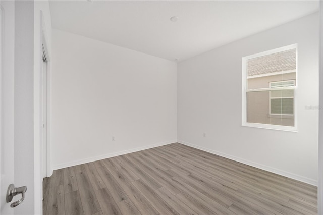 empty room featuring light hardwood / wood-style flooring