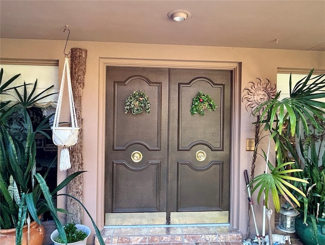 view of doorway to property