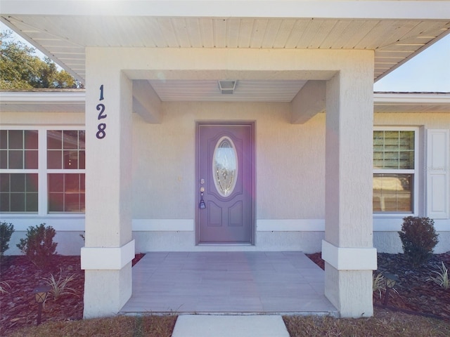 view of doorway to property