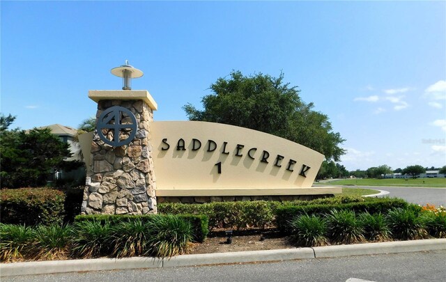 view of community sign