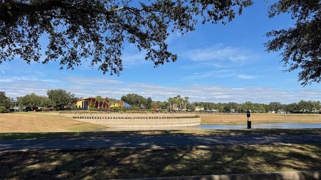 view of community featuring a water view