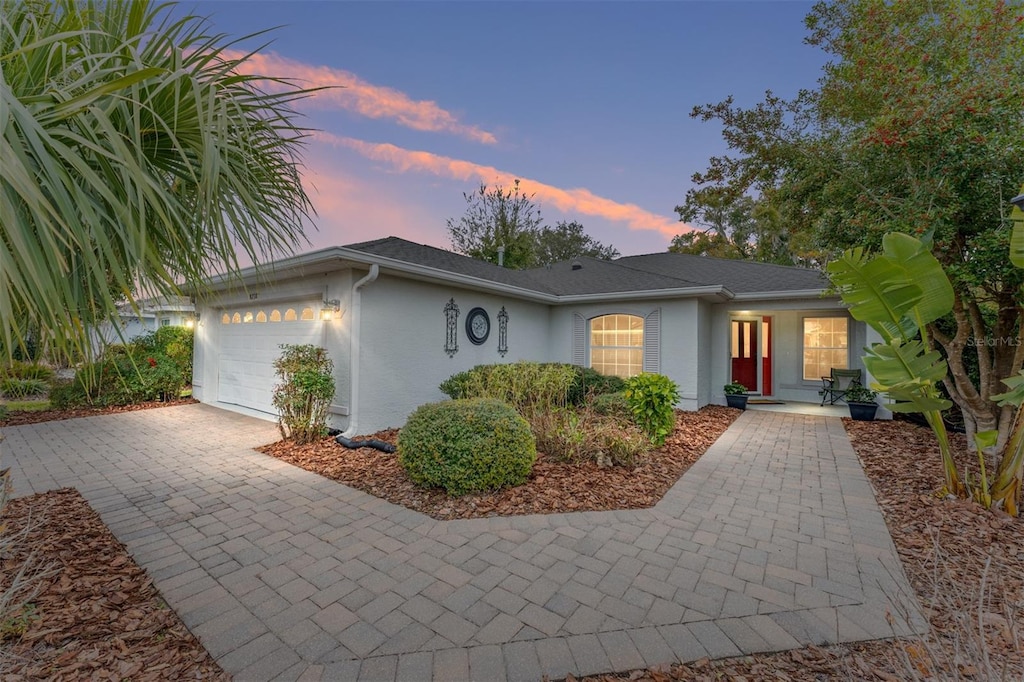 view of front of house featuring a garage