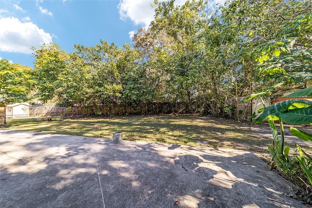 view of yard with a patio