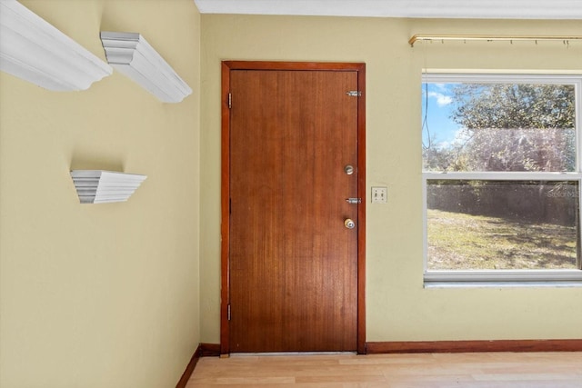 entryway featuring light hardwood / wood-style floors